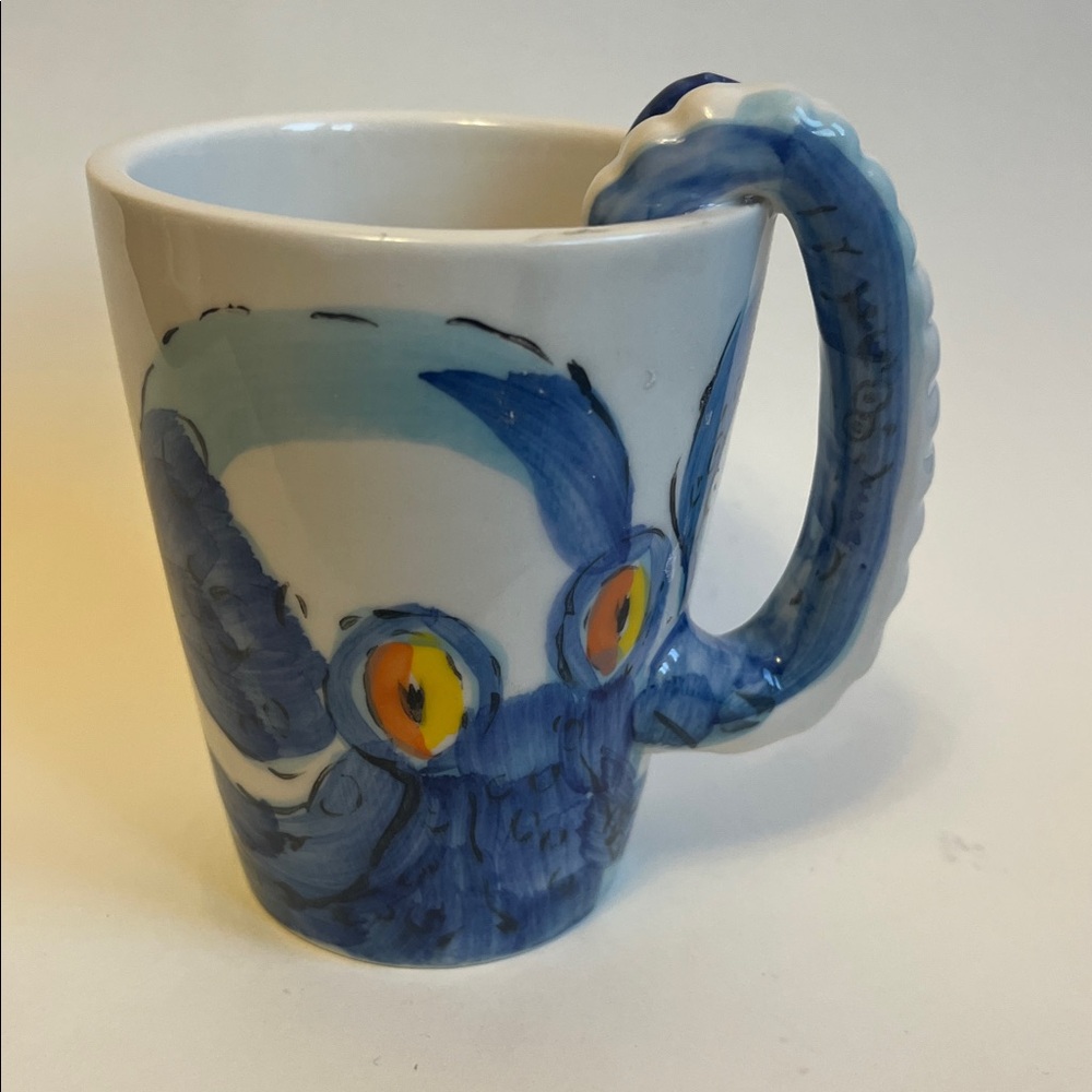 Blue and White Octopus Mug from Portugal